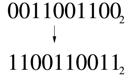 complemento a uno di 0011001100_(2)